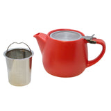 Pluto Teapot 16oz - Matte Red with infuser