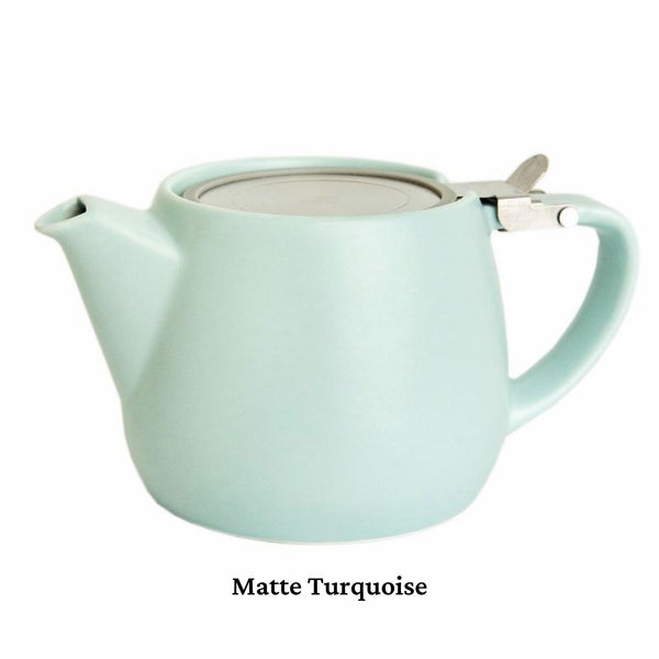 Pluto Teapot 16 oz - Matte Turquoise