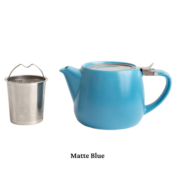 Pluto Teapot 16 oz - Matte Blue