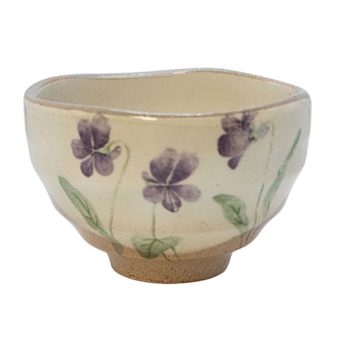 Violet Flower Teacup (Yunomi)