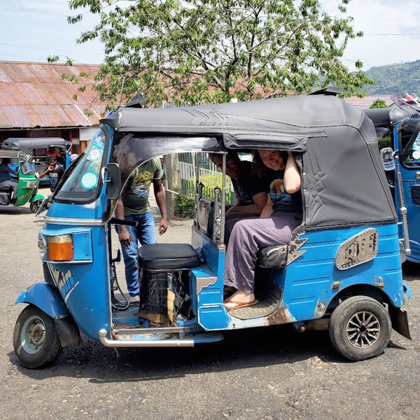 Riding in a tuk-tuk